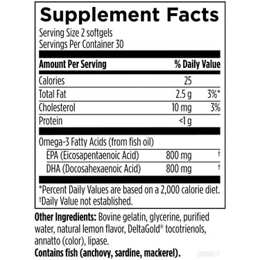 OmegAvail Hi-Po - Designs for Health - High-concentration EPA and DHA Omega 3 Fatty Acids - Fish Oil